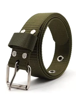 Ceinture Homme Nylon Chic Nylon Alliage de Zinc Ceinture Orange Décontractée Quotidienne