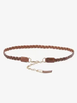 Ceinture élégante en cuir de vache tressé robes ceintures de chemise avec franges