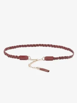 Ceinture élégante en cuir de vache tressé robes ceintures de chemise avec franges