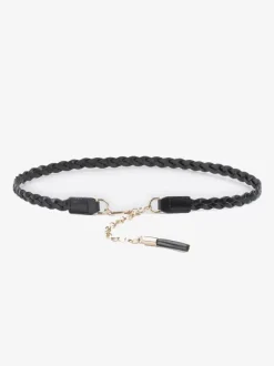 Ceinture élégante en cuir de vache tressé robes ceintures de chemise avec franges