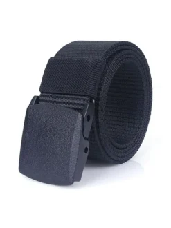 Ceinture Élégante Hommes En Toile Bleu Foncé