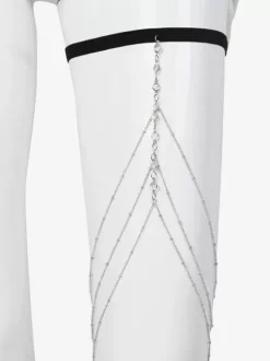 Chaîne de cuisse à breloques bikinis superposés de perles de cristal chaînes de jambes de plage