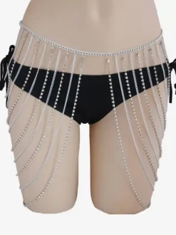 Chaîne de taille strass Resort Wear bijoux accessoires femmes adultes