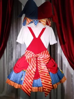 Chapeau Lolita doux avec n艙uds rouges accessoire en polyester à blocs de couleurs accessoires Lolita