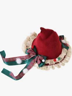 Chapeau Mignon Lolita Accessoire N艙uds Rouges Polyester