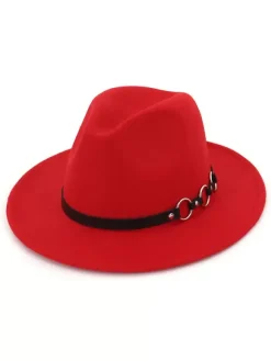 Chapeau de laine pour homme en métal brun cow-boy