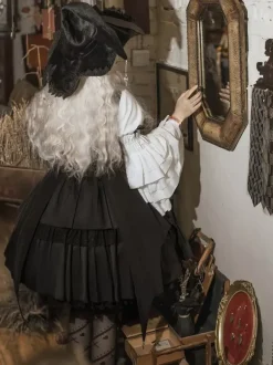 Chapeau de Lolita gothique accessoire de sorcière pour fille magique et Lolita noire