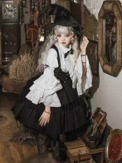 Chapeau de Lolita gothique accessoire de sorcière pour fille magique et Lolita noire