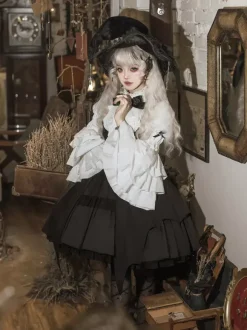 Chapeau de Lolita gothique accessoire de sorcière pour fille magique et Lolita noire