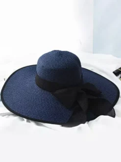 Chapeau de paille d'été à bord surdimensionné pliable pour la plage et la protection solaire pour femmes (2026)