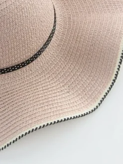 Chapeau de paille à larges bords avec n艙ud papillon protection solaire d'été chapeau de plage 2026