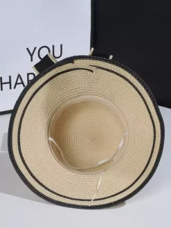 Chapeau de paille à n艙ud pour femme chapeau de soleil d'été en bord de mer 2026