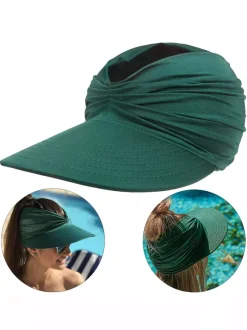 Chapeau pare-soleil à large bord pour femme protection UV UPF 50 élastique creux été 2026