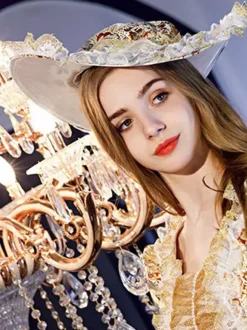 Chapeau Rétro Accessoires De Costume Royale En Polyester Pour Femmes