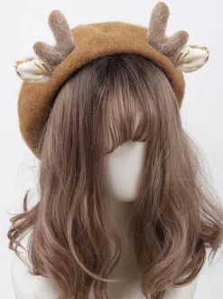 Chapeau Sweet Lolita Accessoire marron café Accessoires Lolita en polyester