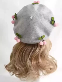 Chapeau Sweet Lolita Rouge Accessoire Accessoires Lolita en Polyester