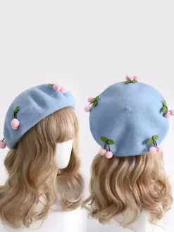 Chapeau Sweet Lolita Rouge Accessoire Accessoires Lolita en Polyester