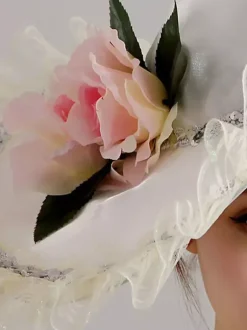 Chapeaux victoriens à larges bords pour femmes du XIXe siècle pour fêtes