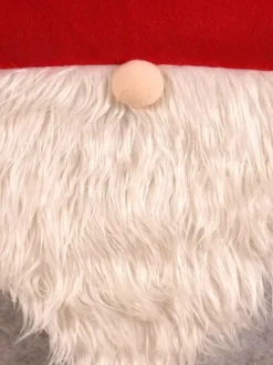 Chapeaux de Noël gris Fibre de polyester Costumes de vacances de Noël rouge