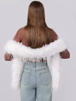Écharpe Élégante Pour Femme En Fausse Fourrure