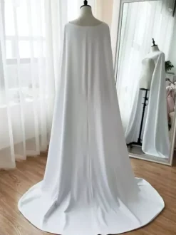 écharpe de mariée boléro mariage cape mariée col rond à traîne