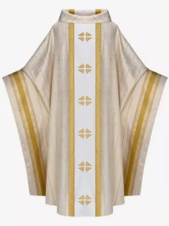 Chasuble de prêtre gothique verte avec croix brodée pour la messe style médiéval rétro vêtements liturgiques pour le clergé