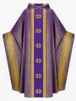 Chasuble de prêtre gothique verte avec croix brodée pour la messe style médiéval rétro vêtements liturgiques pour le clergé