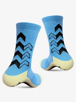 Chaussettes De Sport Épaisses Basket-Ball Bleues Respirantes Lot De 3 Paires Adultes Enfants Entraînement