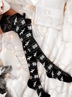 Chaussettes Longues Motif Noël N艙ud