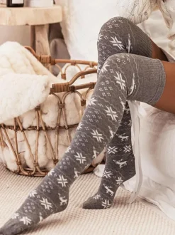 Chaussettes Longues Motif Noël N艙ud