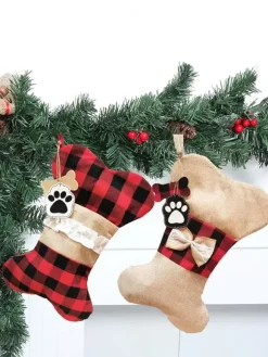 Chaussettes De Noël Os Décorations De Noël Sac Cadeau Déguisement Noël Cadeau Enfant