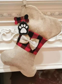 Chaussettes De Noël Os Décorations De Noël Sac Cadeau Déguisement Noël Cadeau Enfant
