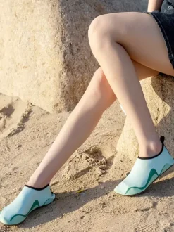 Chaussettes de plage imprimées avec semelle antidérapante pour femme 2026