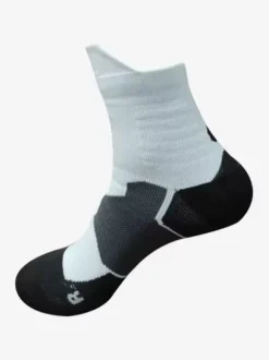 Chaussettes De Sport Épaisses Basket-Ball Sport Entraînement Blanches Respirantes Lot De 3 Paires Adultes Enfants