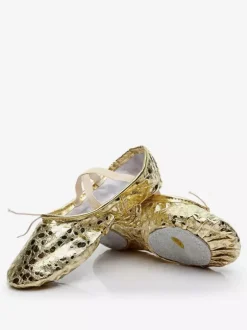 chausson de pointe Ballerines femme or