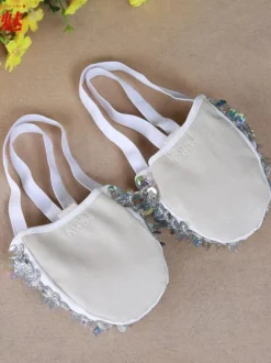 Chaussons de danse du ventre chaussures Bling Bling chaussures de danse en argent pour adulte