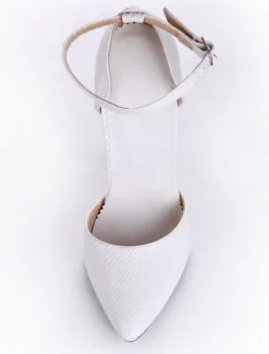 Chaussures à talon haut blanches en Synthétique avec boucle