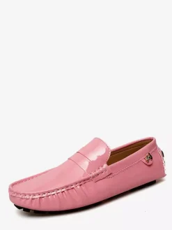 Chaussures décontractées pour hommes bout rond chaussures de conduite à enfiler