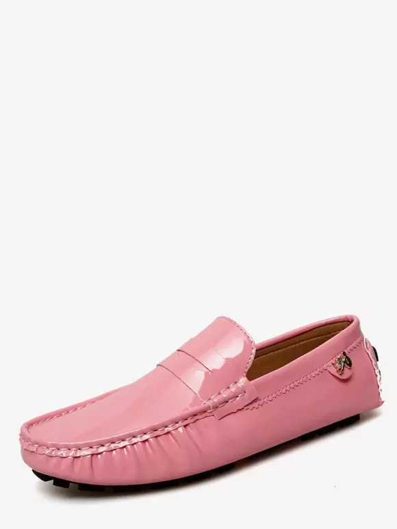 Chaussures décontractées pour hommes bout rond chaussures de conduite à enfiler