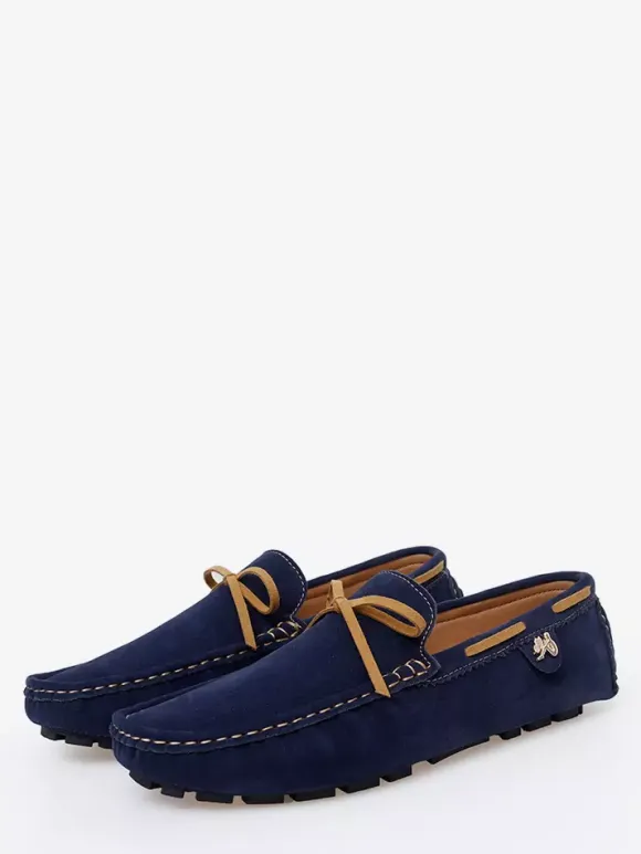 Chaussures décontractées pour hommes mocassins de conduite en daim avec n艙ud.