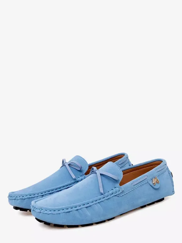 Chaussures décontractées pour hommes mocassins de conduite en daim avec n艙ud.