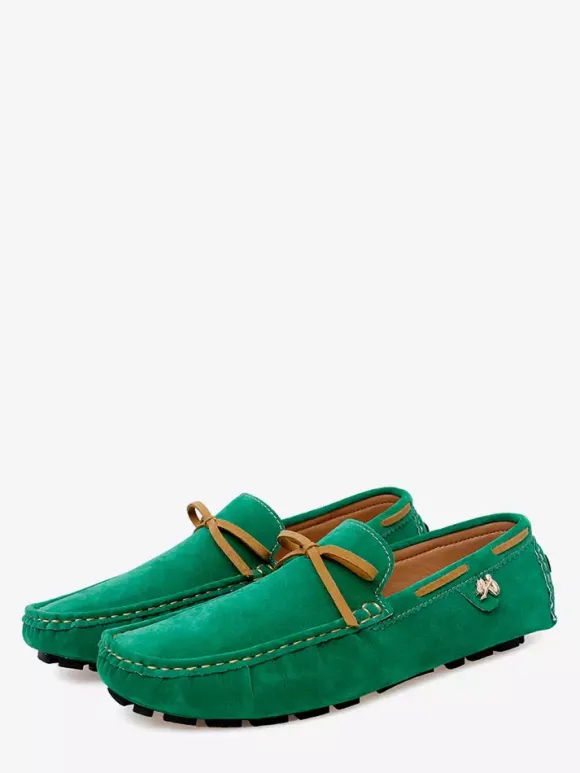 Chaussures décontractées pour hommes mocassins de conduite en daim avec n艙ud.