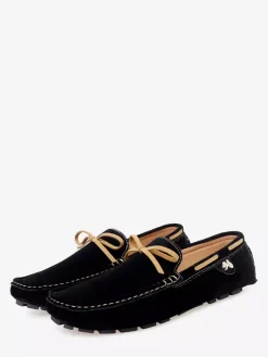 Chaussures décontractées pour hommes mocassins de conduite en daim avec n艙ud.