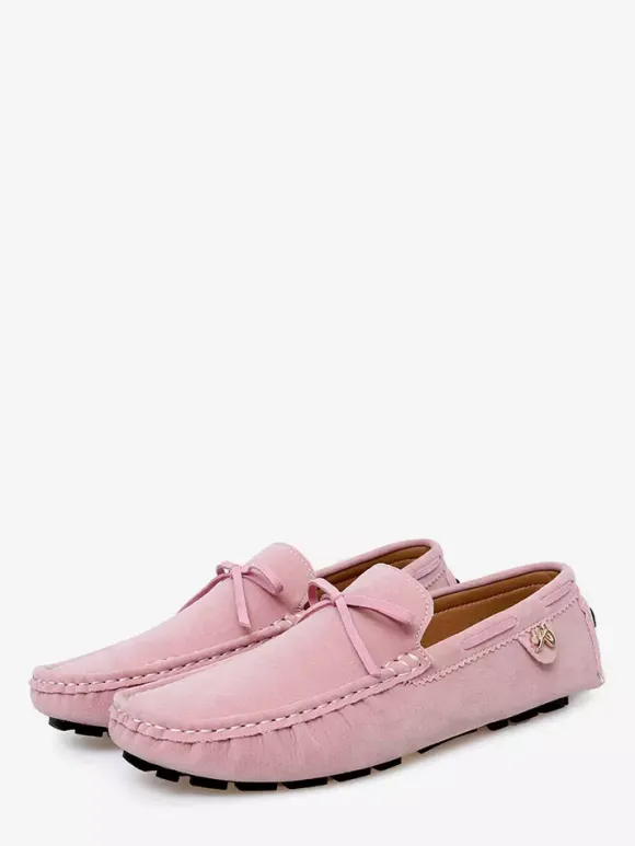 Chaussures décontractées pour hommes mocassins de conduite en daim avec n艙ud.