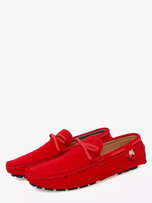 Chaussures décontractées pour hommes mocassins de conduite en daim avec n艙ud.