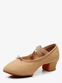 Chaussures de danse classique noires à bout fermé pour femme