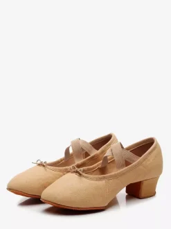 Chaussures de danse classique noires à bout fermé pour femme