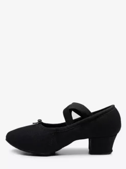 Chaussures de danse classique noires à bout fermé pour femme
