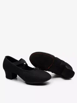 Chaussures de danse classique noires à bout fermé pour femme