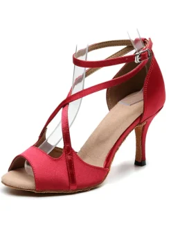 Chaussures de danse latine Chaussures de danse rouge